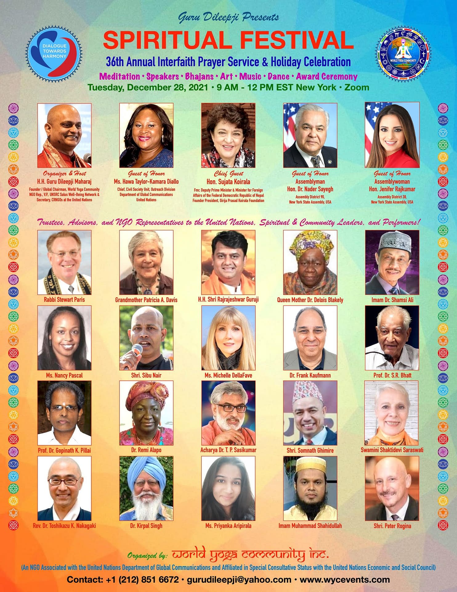 Twelve Gates Foundation President Speaks at the 36th Annual Interfaith Prayer Festival