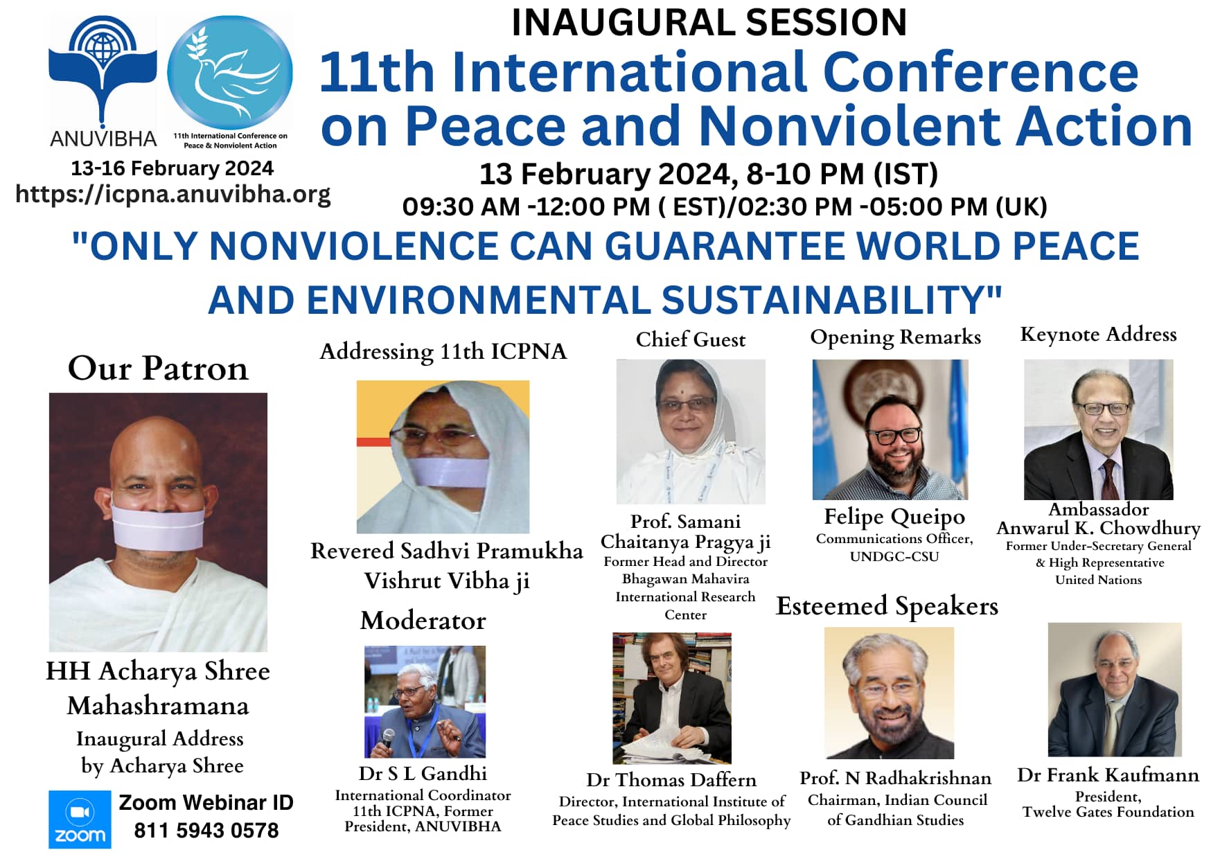 Twelve Gates President Gives Remarks at the 11th International Conference on Peace and Nonviolent Action